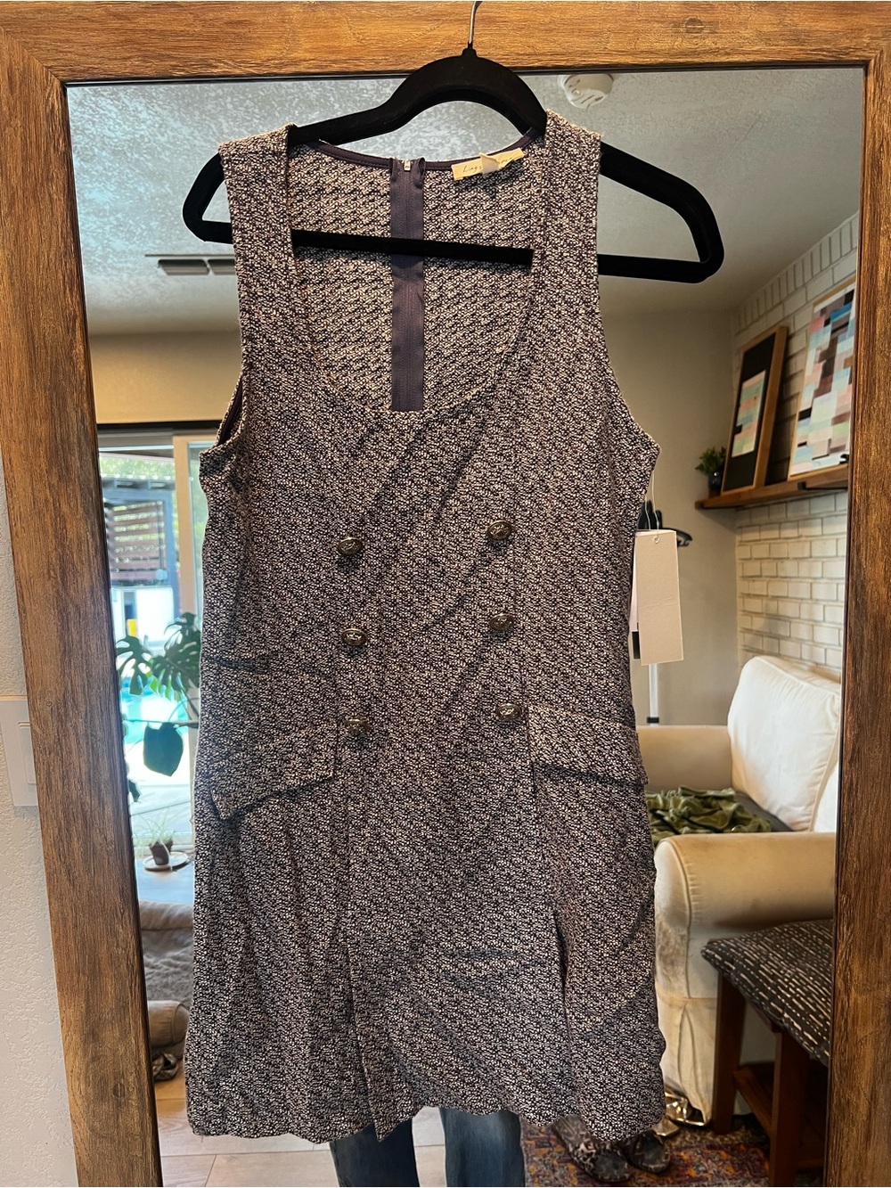 Kingston Grey Textured dress- Heathered Gray